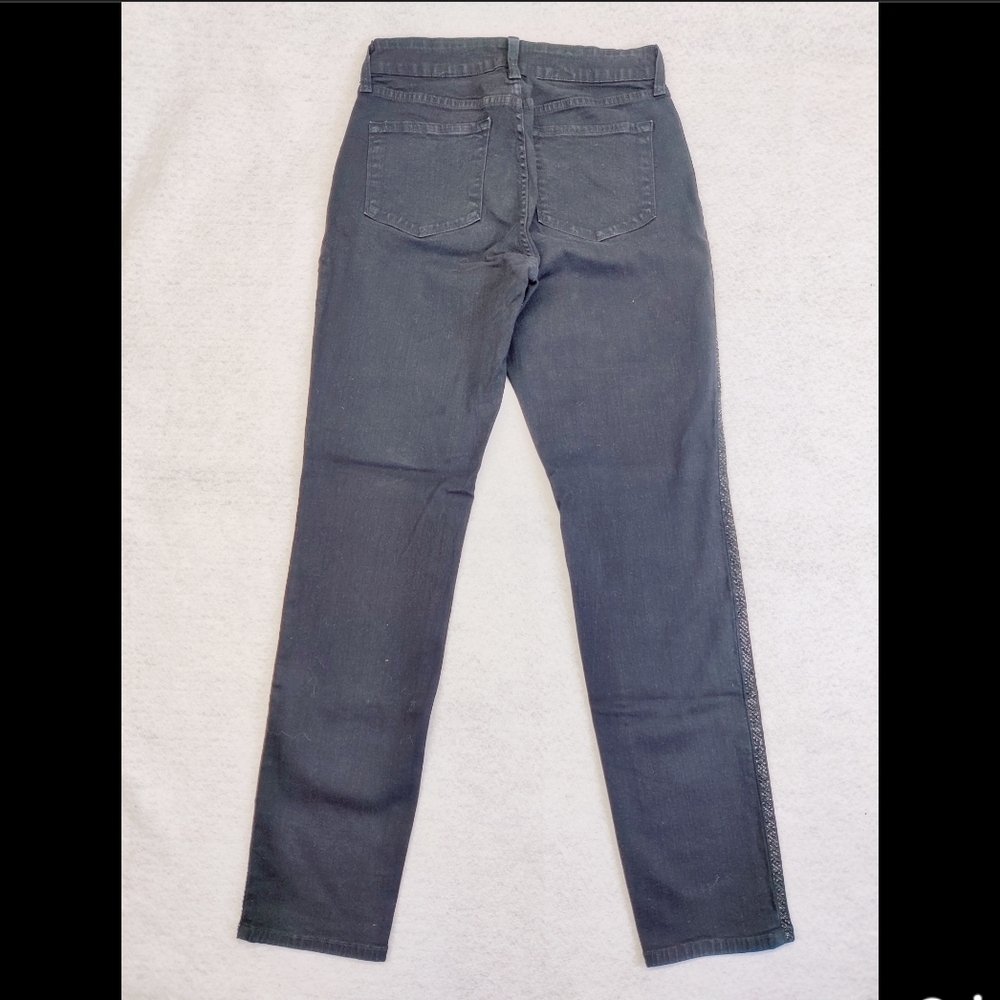 NYDJ Legging Jeans Size 6 Black Stretch Made in USA Jegging Pants Women's M - Picture 2 of 14